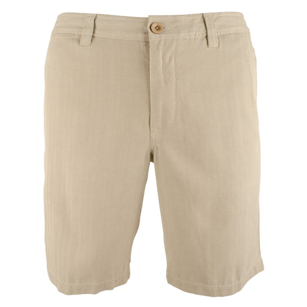 Tommy Bahama Men’s 30 Havana Herringbone Silk Blend Chino Shorts Khaki Sand